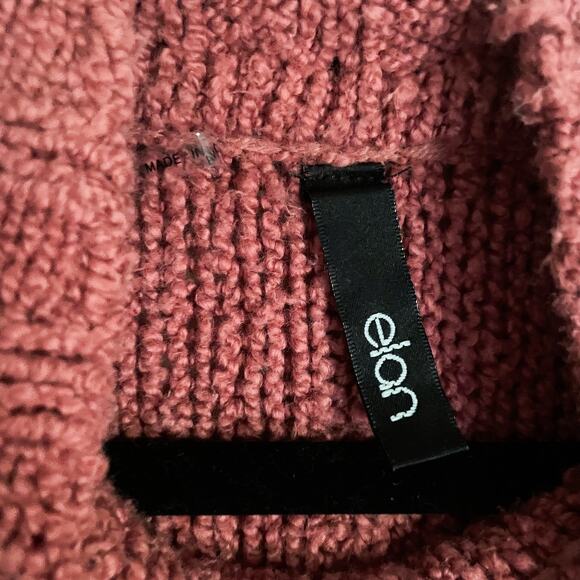 Elan Mock Neck Pullover Cross Front Cranberrry O/S Sweater. Great condition. - Picture 5 of 7